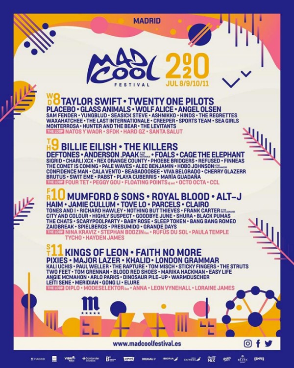 mad cool 2020 cartel completo