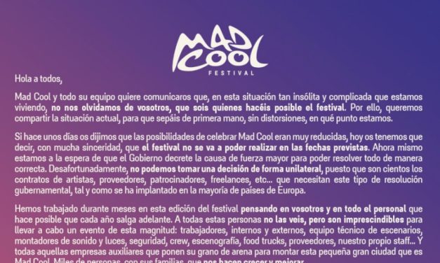 Mad Cool: «Lo más real y factible es aplazar el festival a 2021»