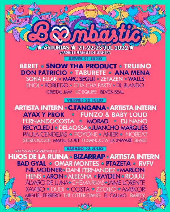 boombastic festival 2022 cartel