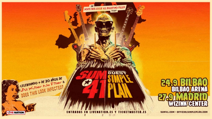 Conciertos de Sum 41 + Simple Plan en Madrid y Bilbao – 2022 – Entradas