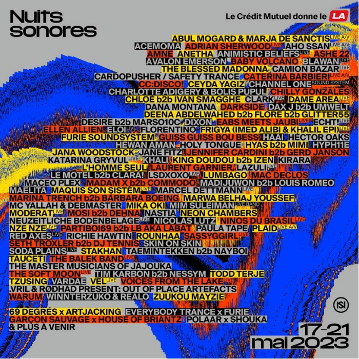 nuits sonores 2023 cartel