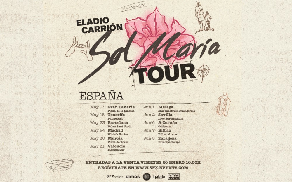 Eladio Carrión anuncia gira por España en 2024: Entradas, conciertos y ciudades