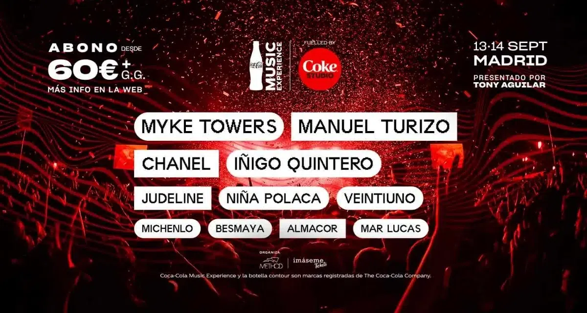 Así será Coca-Cola Music Experience 2024: Myke Towers, Íñigo Quintero…